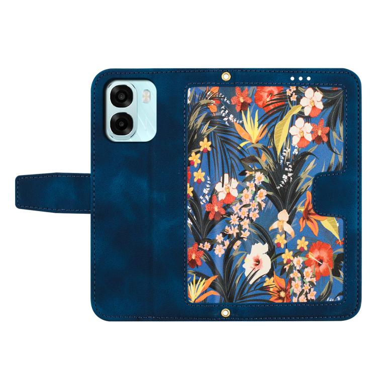 For OPPO A6 Pro 5G Floral Pattern Leather Phone Case with Lanyard