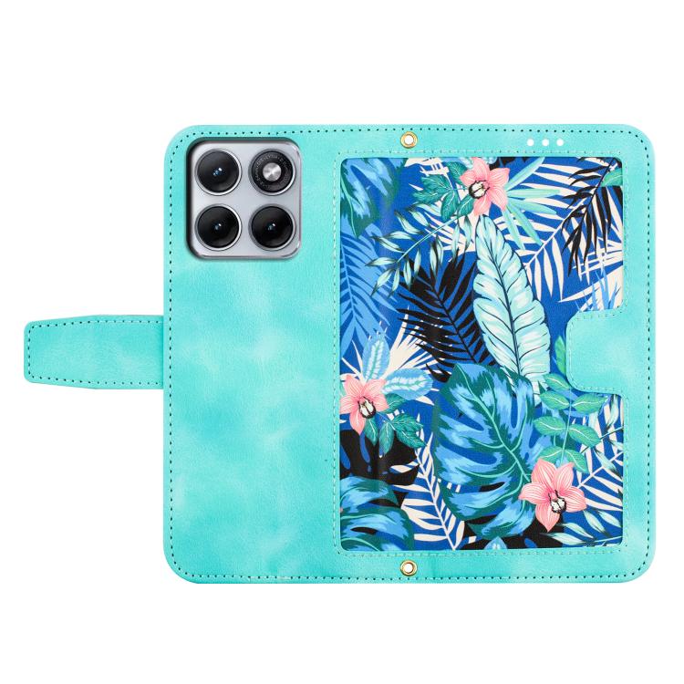 For Motorola Edge 70 Fusion 5G Floral Pattern Leather Phone Case with Lanyard