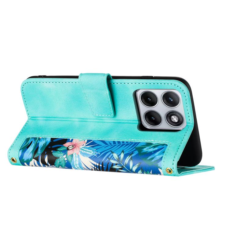For Motorola Edge 70 Fusion 5G Floral Pattern Leather Phone Case with Lanyard