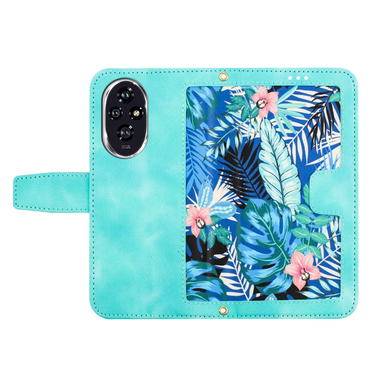 For Honor 200 Floral Pattern Leather Phone Case with Lanyard