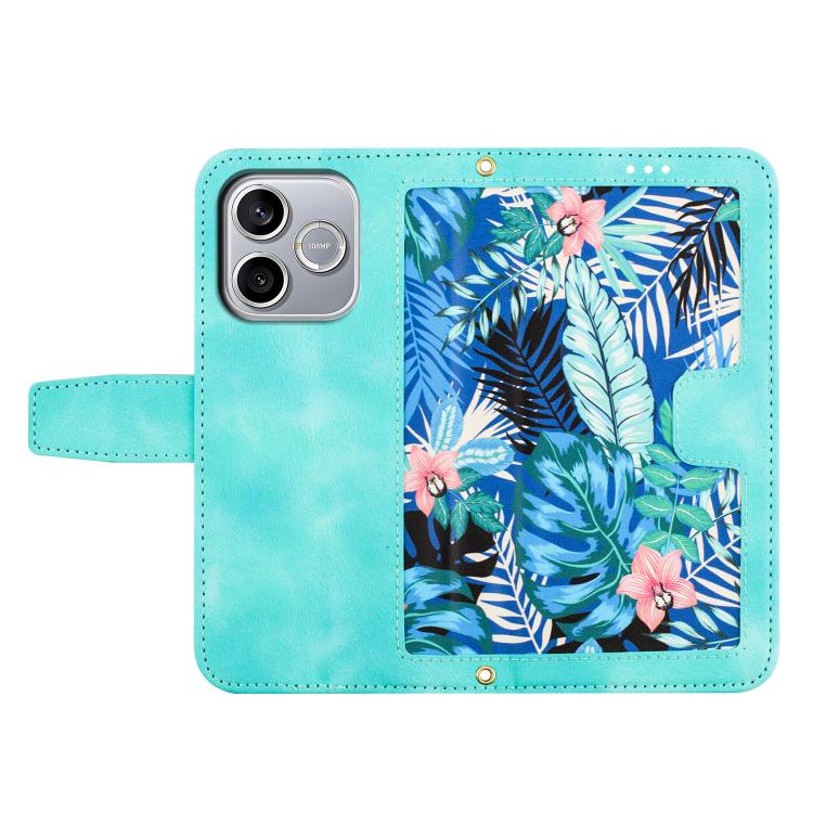 For Honor 600 Lite Global Floral Pattern Leather Phone Case with Lanyard