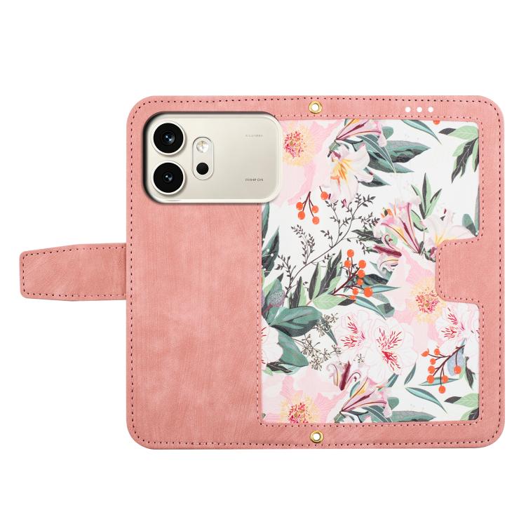 For Honor 600 / 600 Pro Global Floral Pattern Leather Phone Case with Lanyard