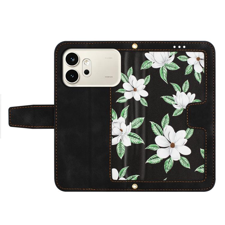 For Honor 600 / 600 Pro Global Floral Pattern Leather Phone Case with Lanyard
