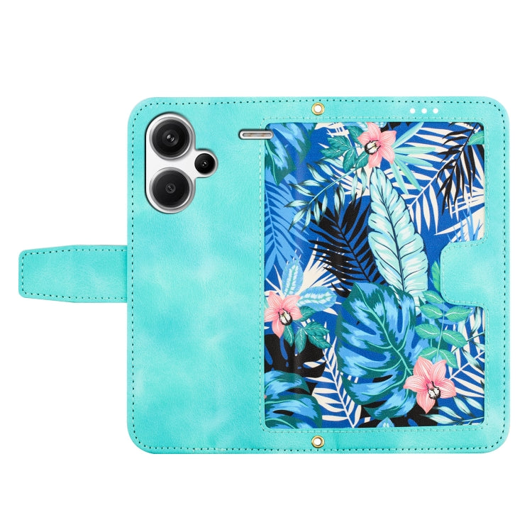 For Redmi Note 13 Pro+ Floral Pattern Leather Phone Case with Lanyard
