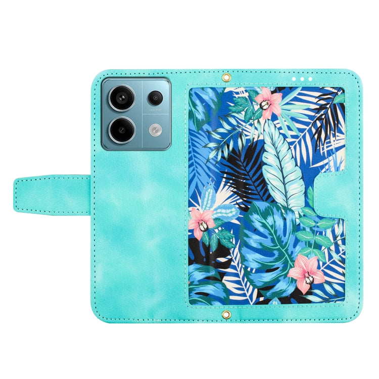For Redmi Note 13 Pro 5G Floral Pattern Leather Phone Case with Lanyard