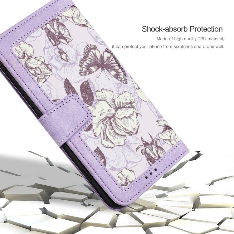 For Redmi Note 14 5G Floral Pattern Leather Phone Case with Lanyard