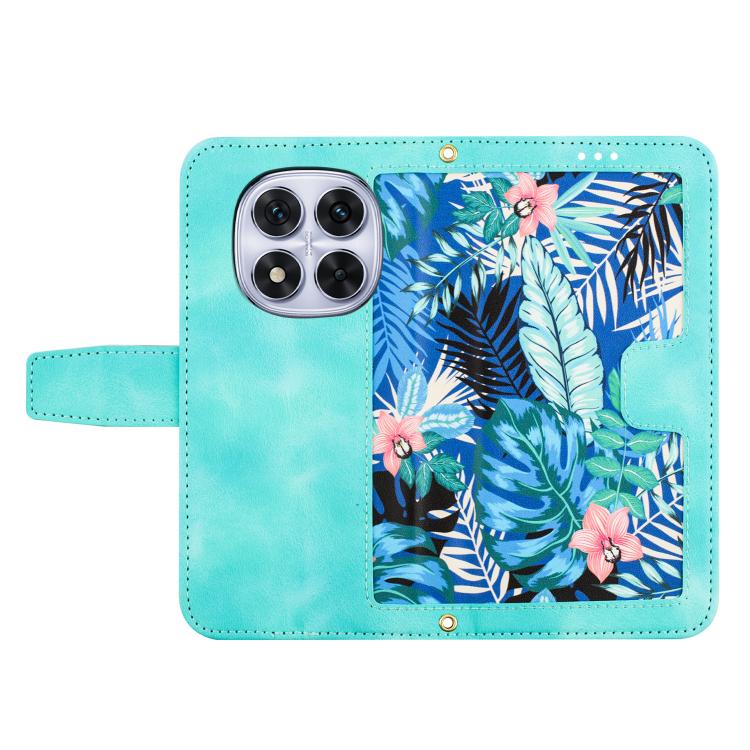 For Redmi Note 14 Pro+ 5G Floral Pattern Leather Phone Case with Lanyard