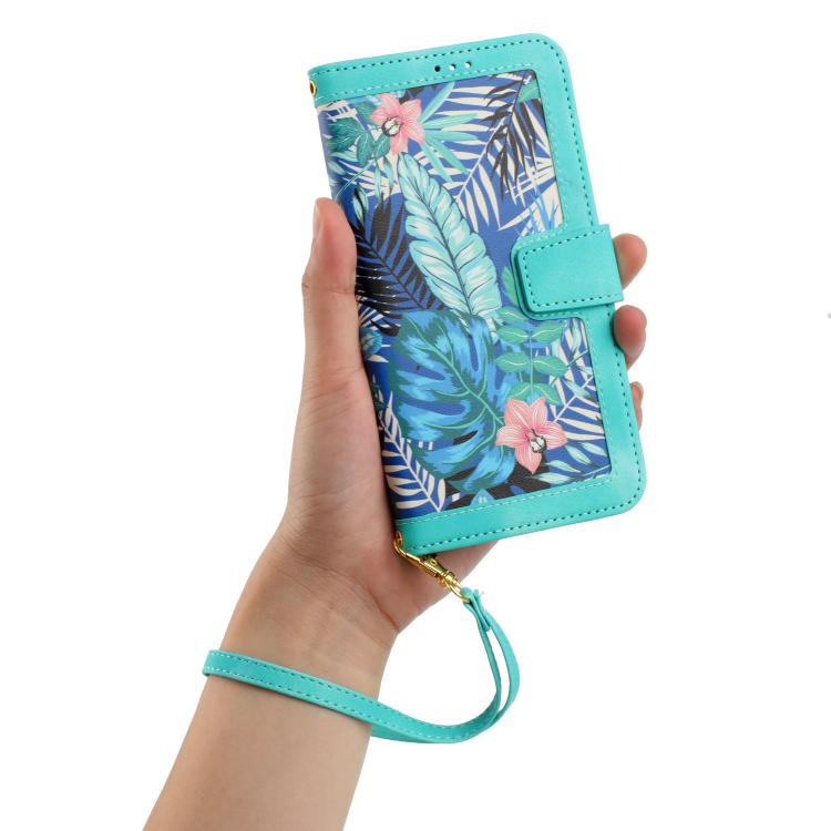 For Redmi Note 14 Pro+ 5G Floral Pattern Leather Phone Case with Lanyard