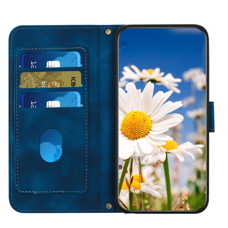 For Xiaomi 15 Floral Pattern Leather Phone Case with Lanyard