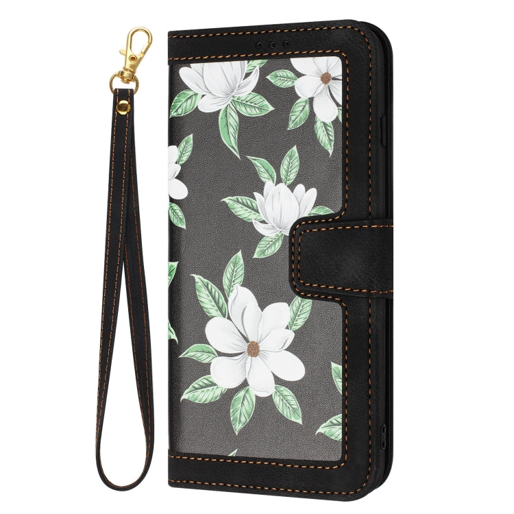 For Xiaomi 14T Pro Floral Pattern Leather Phone Case with Lanyard
