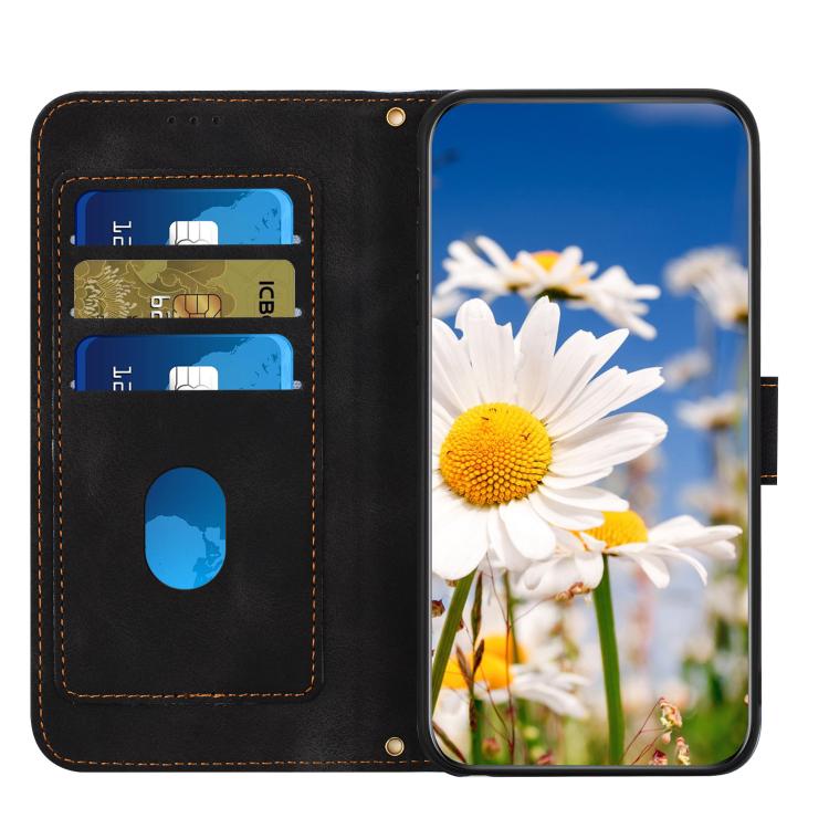 For Xiaomi 15 Pro Floral Pattern Leather Phone Case with Lanyard