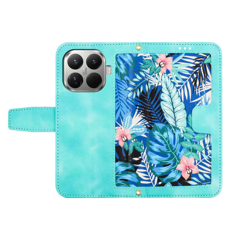 For Xiaomi 17T 5G Floral Pattern Leather Phone Case with Lanyard