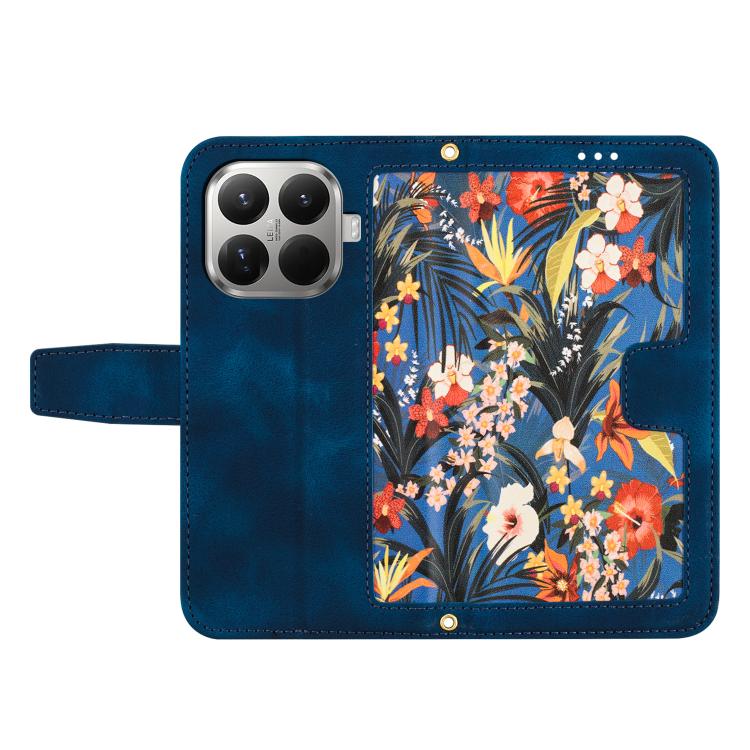 For Xiaomi 17T 5G Floral Pattern Leather Phone Case with Lanyard