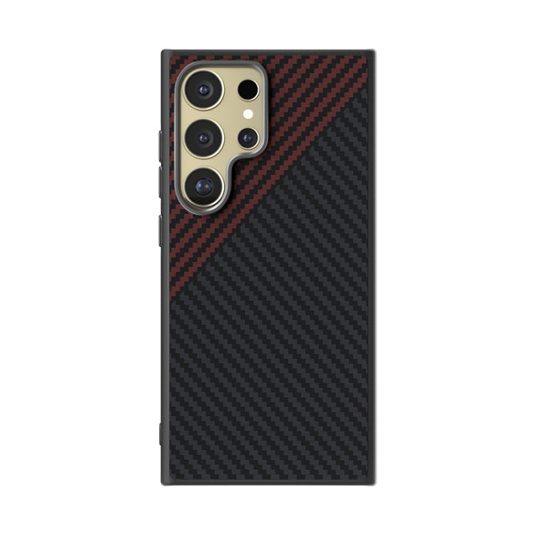 For Samsung Galaxy S24 Ultra 5G ABEEL C Carbon Fiber Series 6D Micro Relief MagSafe Phone Case