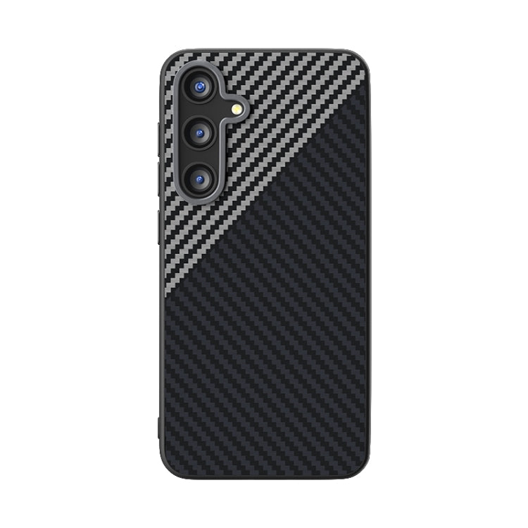 For Samsung Galaxy S25+ 5G / S24+ 5G ABEEL C Carbon Fiber Series 6D Micro Relief MagSafe Phone Case
