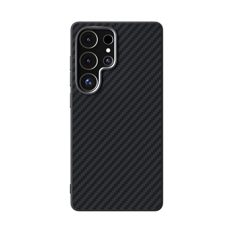 For Samsung Galaxy S25 Ultra 5G ABEEL C Carbon Fiber Series 6D Micro Relief MagSafe Phone Case