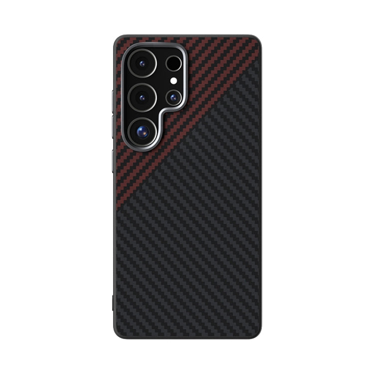 For Samsung Galaxy S25 Ultra 5G ABEEL C Carbon Fiber Series 6D Micro Relief MagSafe Phone Case