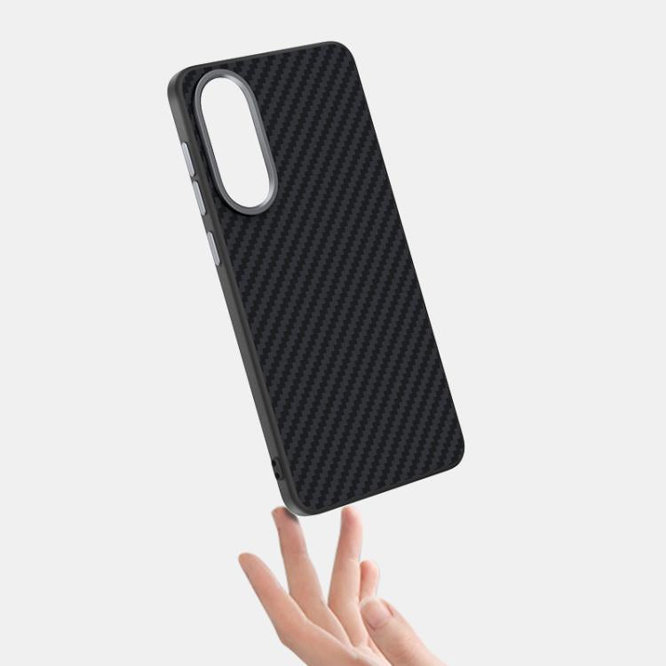 For Samsung Galaxy S25 Edge 5G ABEEL C Carbon Fiber Series 6D Micro Relief MagSafe Phone Case