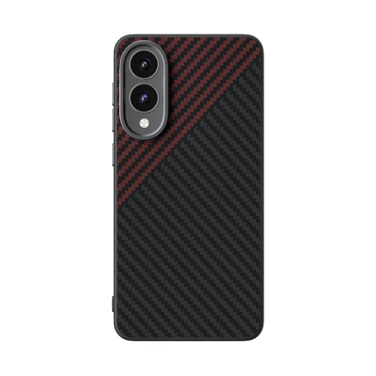 For Samsung Galaxy S25 Edge 5G ABEEL C Carbon Fiber Series 6D Micro Relief MagSafe Phone Case