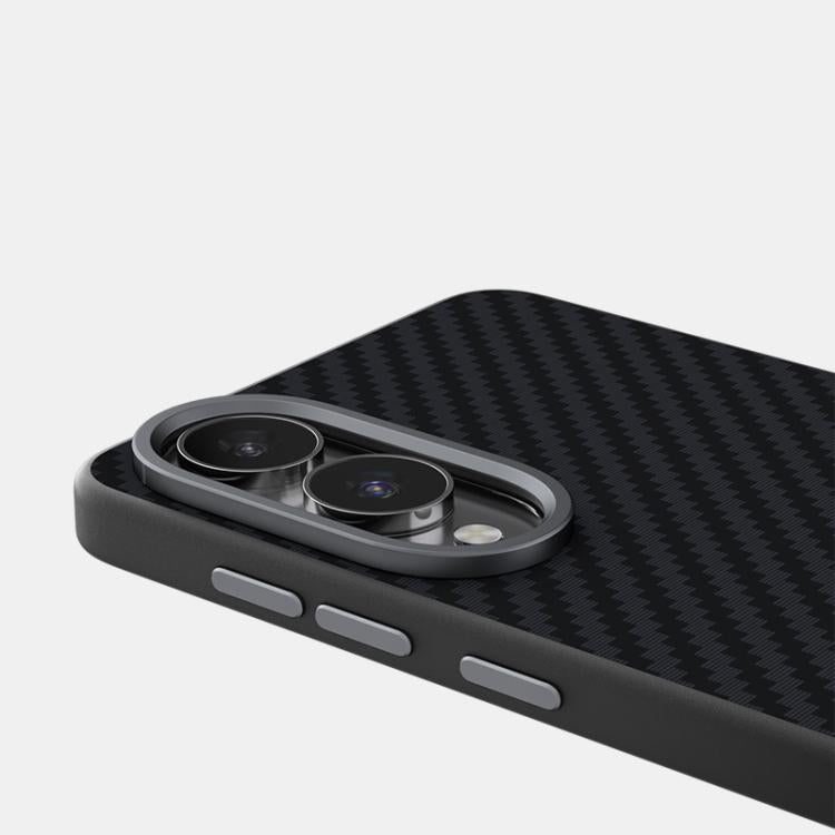 For Samsung Galaxy S25 Edge 5G ABEEL C Carbon Fiber Series 6D Micro Relief MagSafe Phone Case