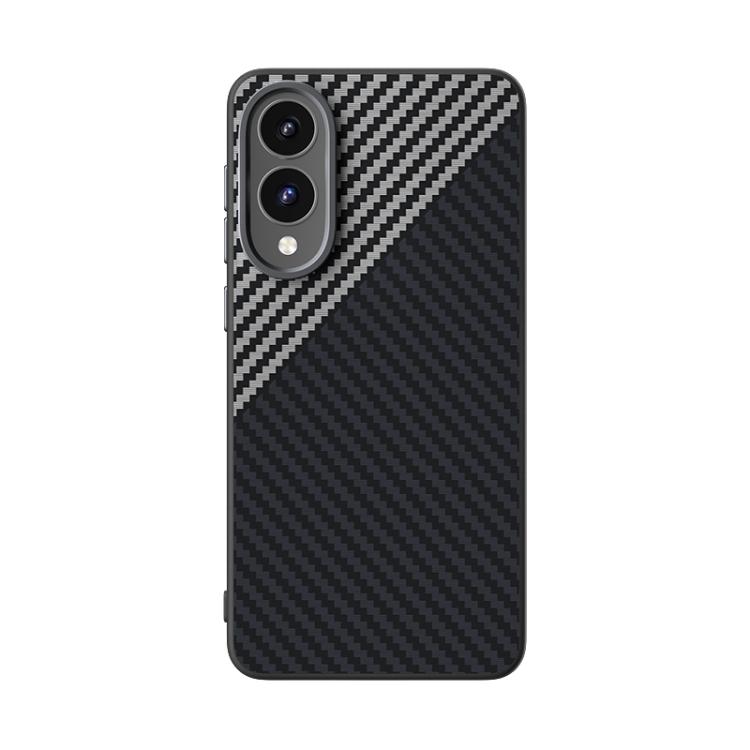 For Samsung Galaxy S25 Edge 5G ABEEL C Carbon Fiber Series 6D Micro Relief MagSafe Phone Case
