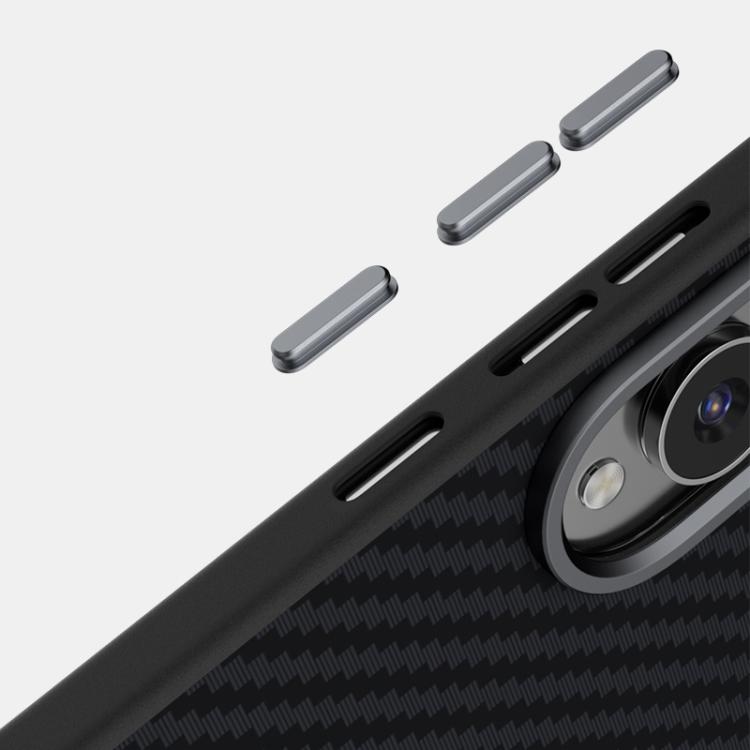 For Samsung Galaxy S25 Edge 5G ABEEL C Carbon Fiber Series 6D Micro Relief MagSafe Phone Case