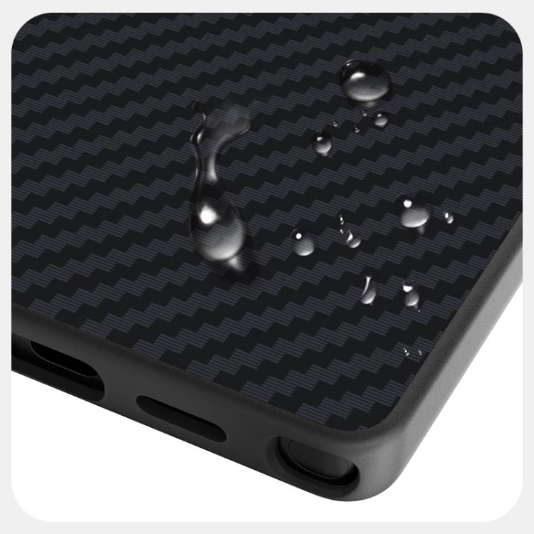 For Samsung Galaxy S25 FE 5G ABEEL C Carbon Fiber Series 6D Micro Relief MagSafe Phone Case