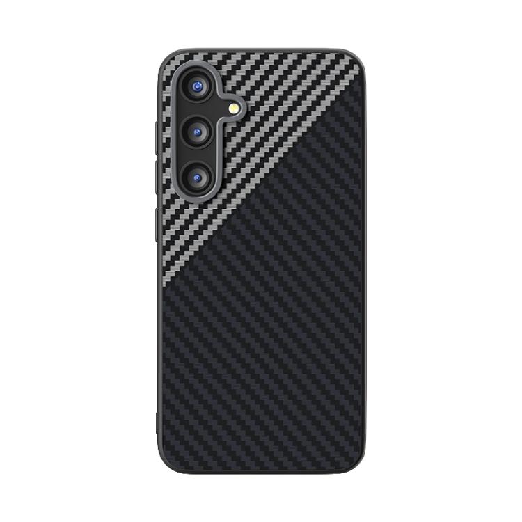 For Samsung Galaxy S25 FE 5G ABEEL C Carbon Fiber Series 6D Micro Relief MagSafe Phone Case