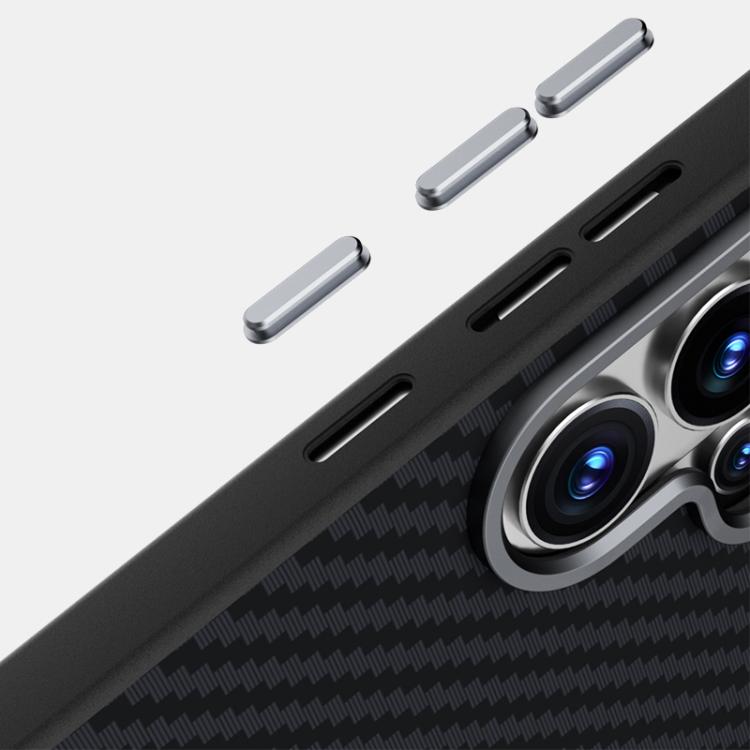 For Samsung Galaxy S26+ 5G ABEEL C Carbon Fiber Series 6D Micro Relief MagSafe Phone Case