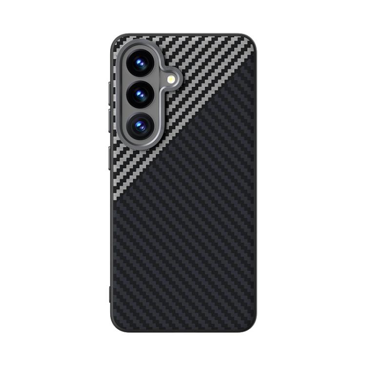 For Samsung Galaxy S26+ 5G ABEEL C Carbon Fiber Series 6D Micro Relief MagSafe Phone Case