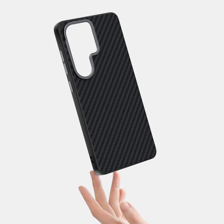 For Samsung Galaxy S26+ 5G ABEEL C Carbon Fiber Series 6D Micro Relief MagSafe Phone Case