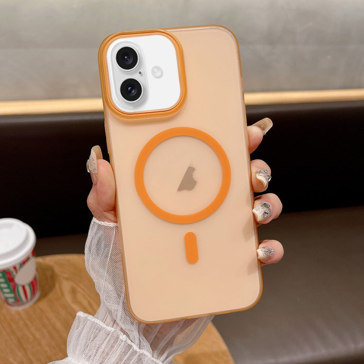 For iPhone 16 Plus Soft Sandy Skin Feel MagSafe Magnetic PC Phone Case