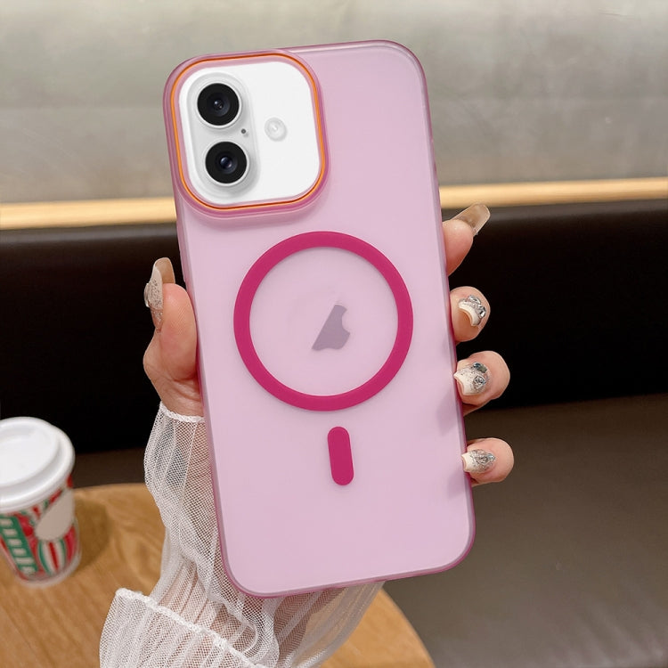 For iPhone 16 Plus Soft Sandy Skin Feel MagSafe Magnetic PC Phone Case