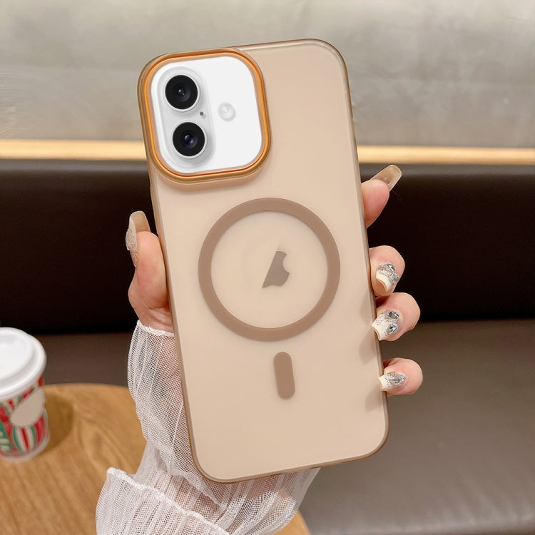 For iPhone 16 Plus Soft Sandy Skin Feel MagSafe Magnetic PC Phone Case