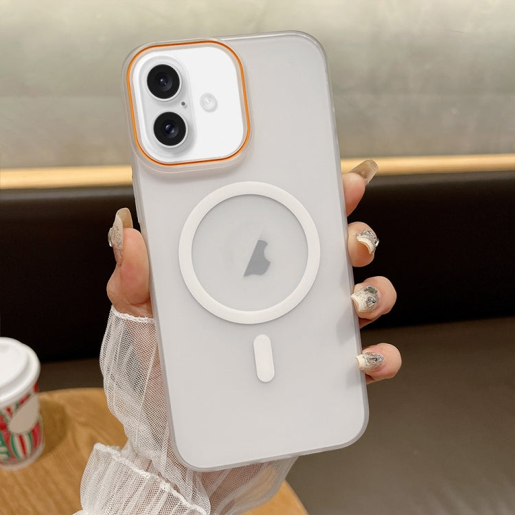 For iPhone 16 Plus Soft Sandy Skin Feel MagSafe Magnetic PC Phone Case