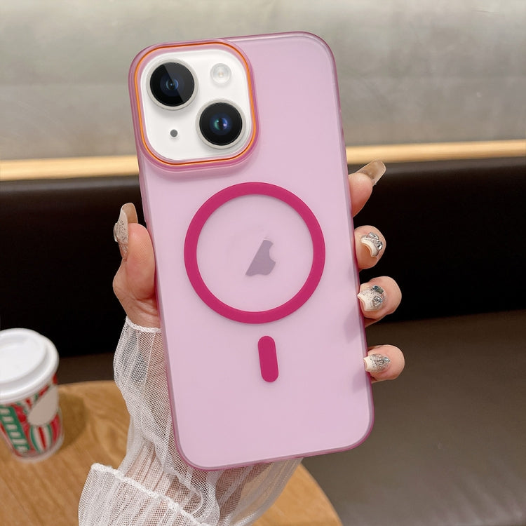 For iPhone 15 Soft Sandy Skin Feel MagSafe Magnetic PC Phone Case