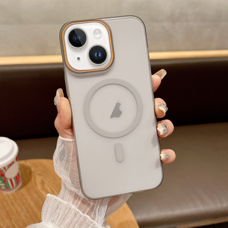 For iPhone 15 Soft Sandy Skin Feel MagSafe Magnetic PC Phone Case
