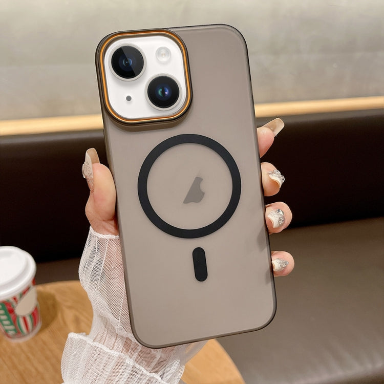 For iPhone 14 Plus Soft Sandy Skin Feel MagSafe Magnetic PC Phone Case