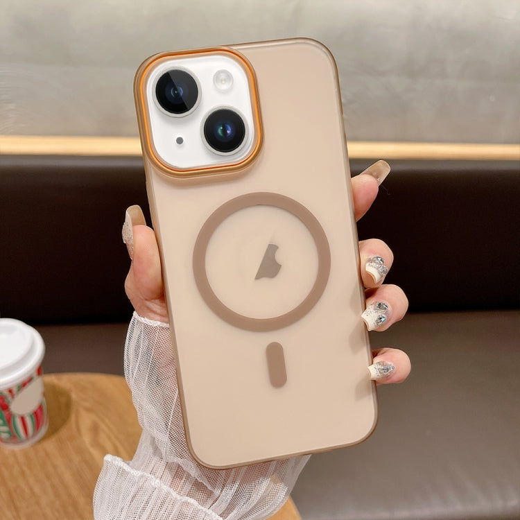 For iPhone 14 Plus Soft Sandy Skin Feel MagSafe Magnetic PC Phone Case