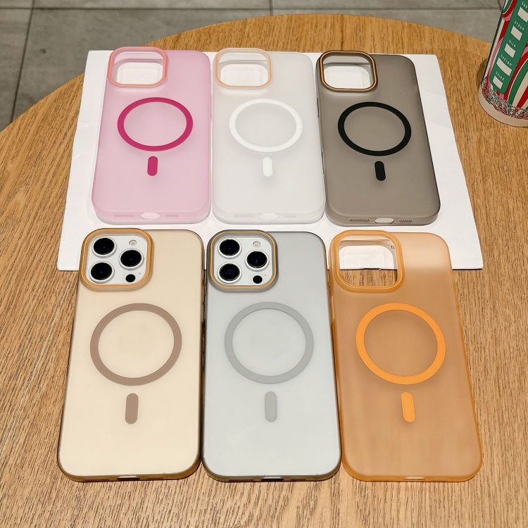 For iPhone 15 Plus Soft Sandy Skin Feel MagSafe Magnetic PC Phone Case