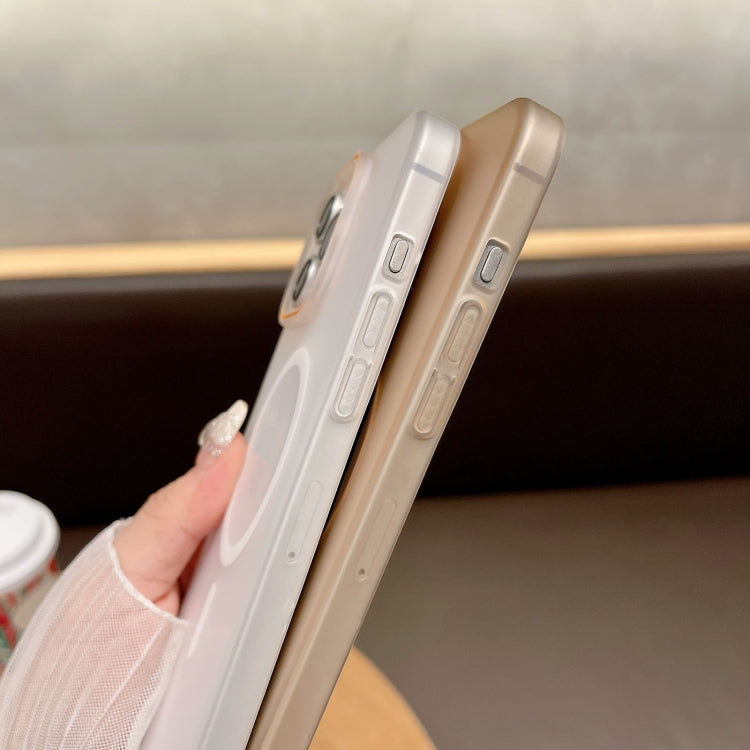 For iPhone 15 Plus Soft Sandy Skin Feel MagSafe Magnetic PC Phone Case