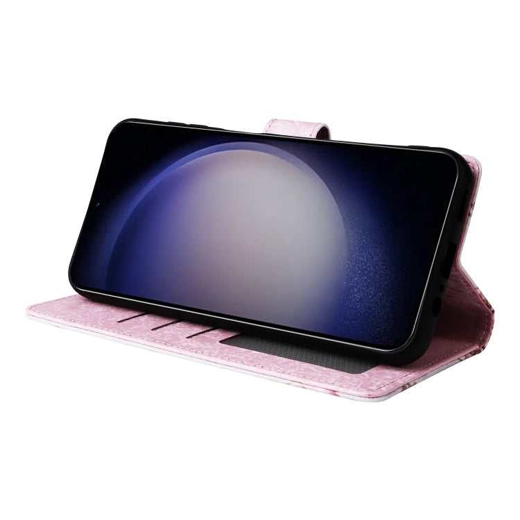For Galaxy S25 5G Bronzing Painting RFID Leather Phone Case