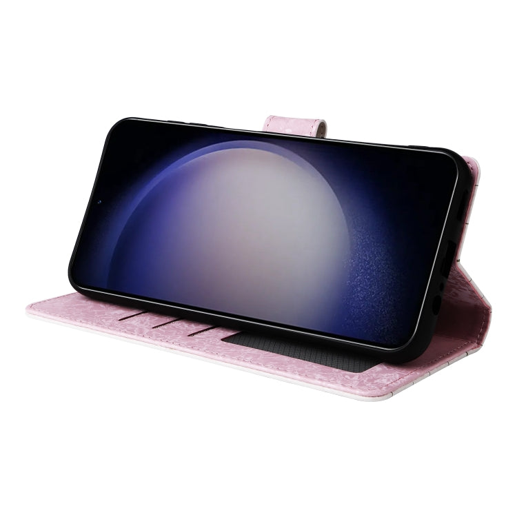 For Galaxy S25 5G Bronzing Painting RFID Leather Phone Case