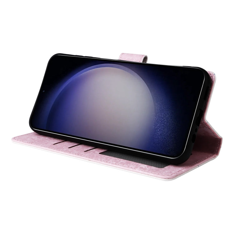 For Galaxy S25 5G Bronzing Painting RFID Leather Phone Case