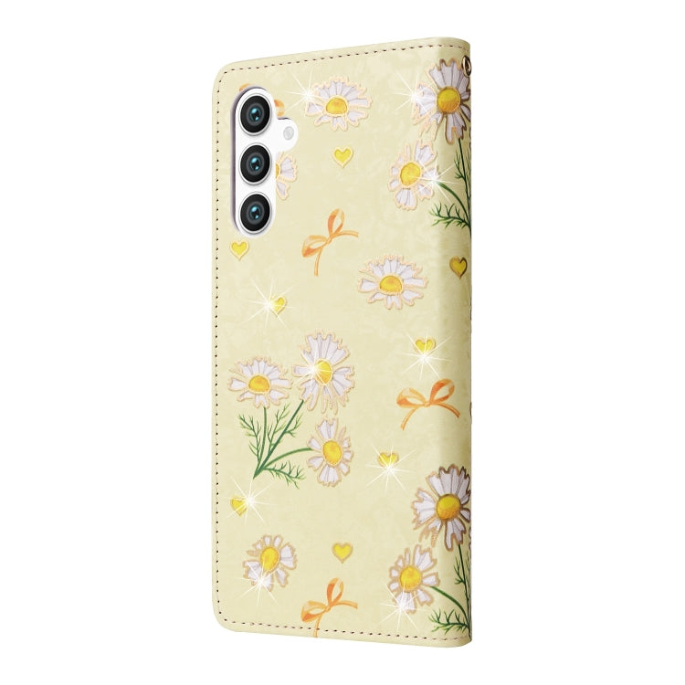For Galaxy S25 5G Bronzing Painting RFID Leather Phone Case