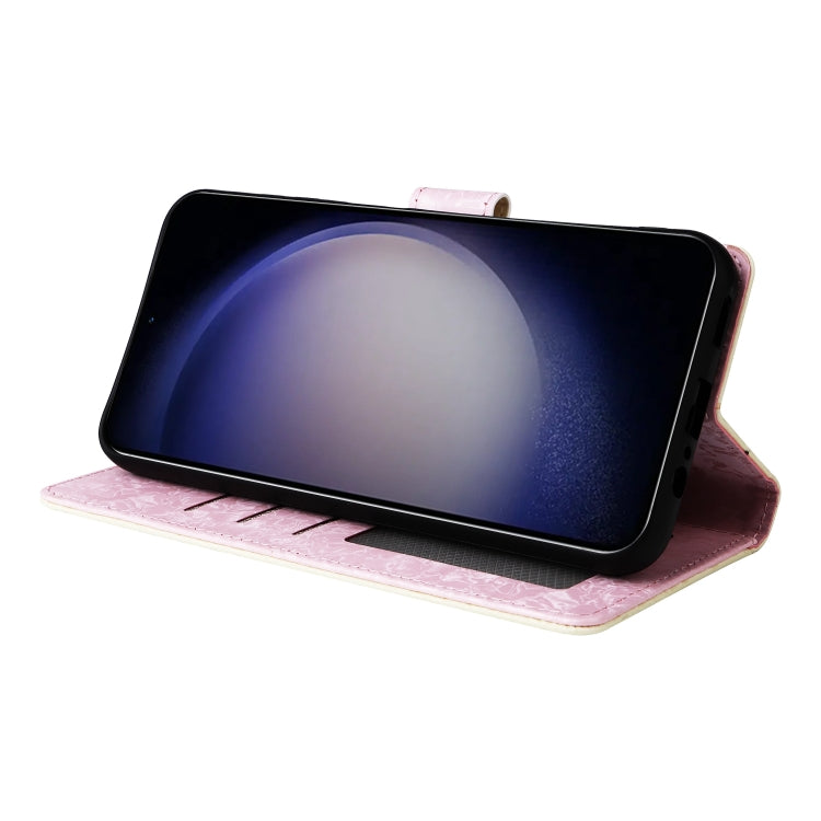 For Galaxy S25 5G Bronzing Painting RFID Leather Phone Case