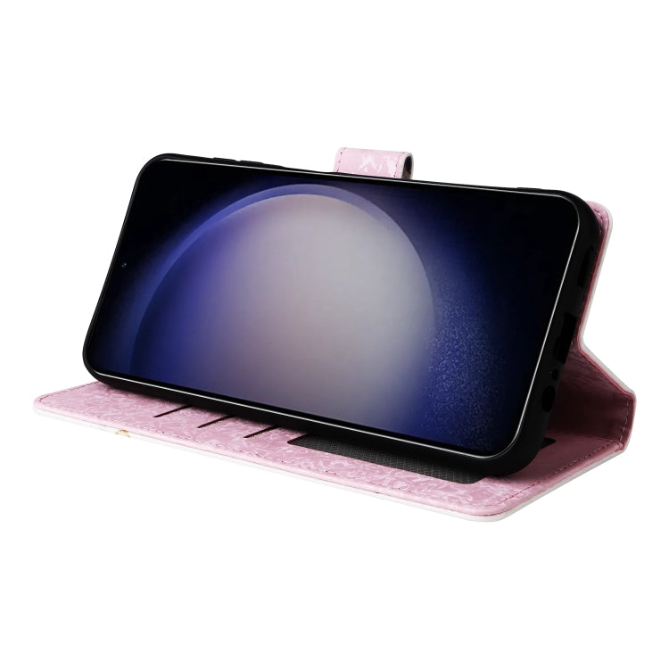 For Galaxy S25 5G Bronzing Painting RFID Leather Phone Case