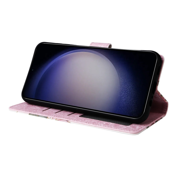 For Galaxy S25 5G Bronzing Painting RFID Leather Phone Case