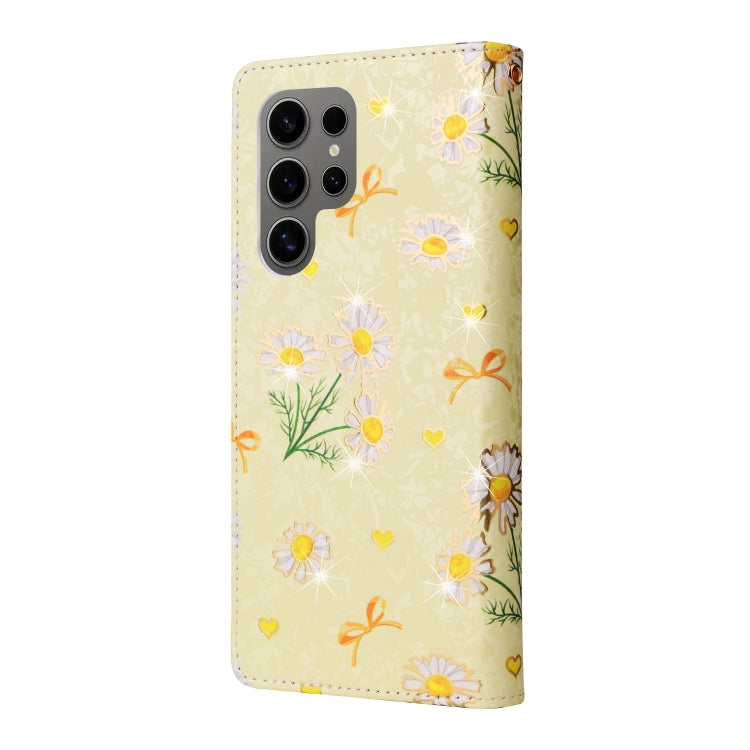 For Galaxy S25 Ultra 5G Bronzing Painting RFID Leather Phone Case