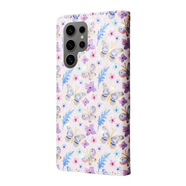 For Galaxy S25 Ultra 5G Bronzing Painting RFID Leather Phone Case